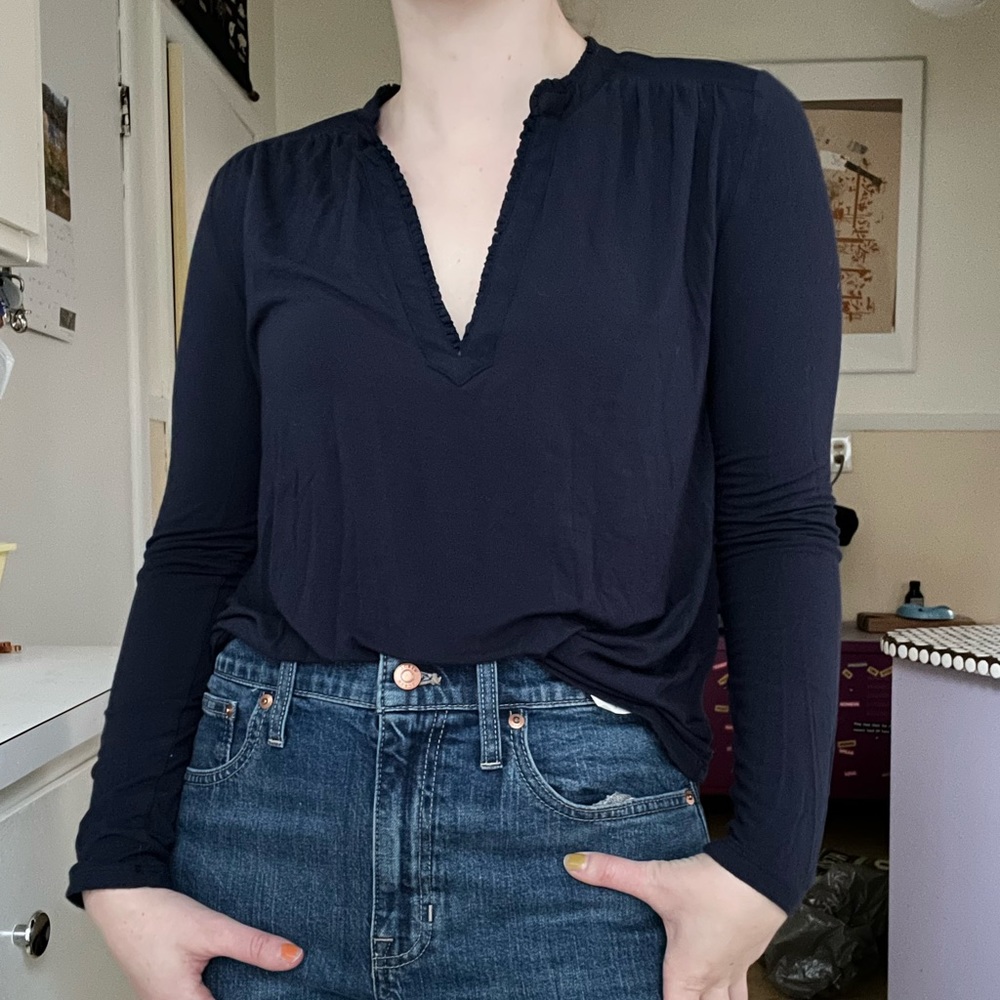 Banana Republic Ruffle Collar Blouse